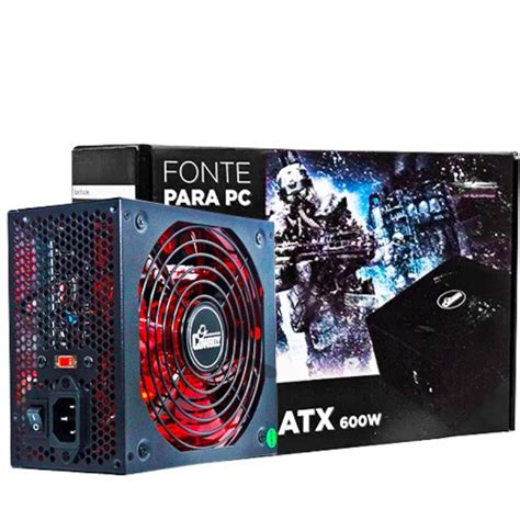 Melhor Fonte Para Pc Gamer - Fonte Atx 600W Reais Gamer Ultra Silenciosa Pc Bivolt Com Led ...