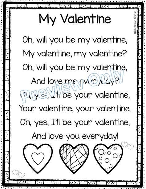 Printable Valentine Poems For Parents