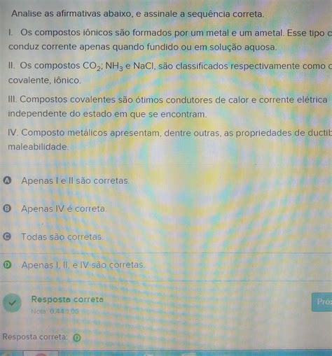 Analise As Afirmativas Abaixo E Assinale A Sequência Correta 1 Os