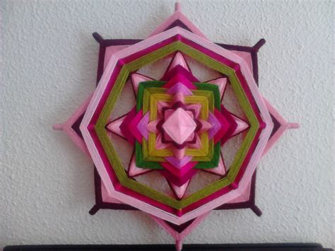 Mandala Tejido Con Lana Cm Mandalas De Lana Mandalas Tejidas Mandalas