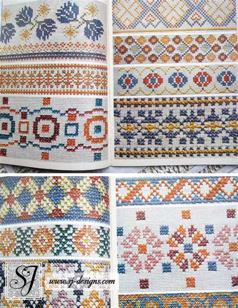 Kreuzstich Cross Stitch Patterns And Borders Booklet Sj Designs