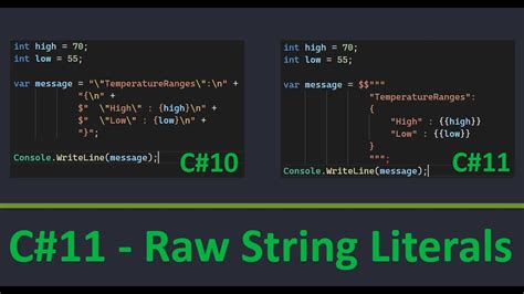 C 11 Raw String Literals YouTube