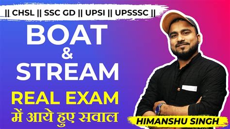 Boat And Stream Upsi Chsl Ssc Cgl Chsl Upssc Questions Asked