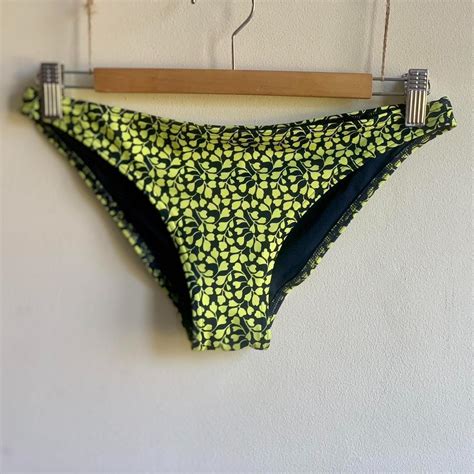 Neon Flower Brazilian Cut Bikini Bottoms Marks Depop