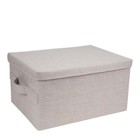 Grande Bo Te De Rangement En Tissu Beige X X On Range Tout