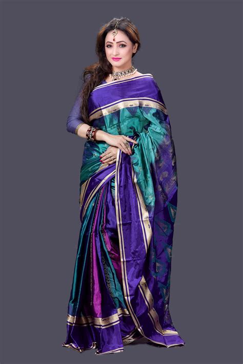 Multi Color Soft Silk Saree Roopkotha Best Saree In Bangladesh