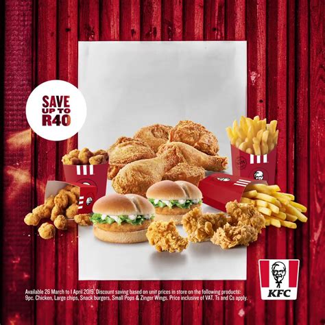 Kfc Menu Prices For South Africa Kfc Fast Food Menu Meals Off