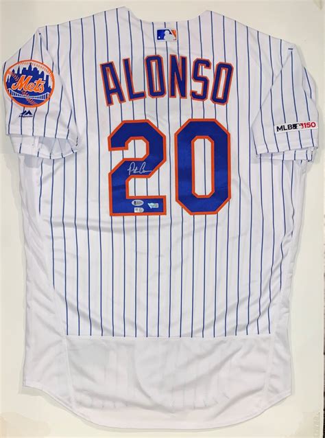 Pete Alonso Autographed Mets Authentic Jersey - Rookie Signature - The ...