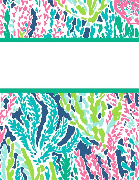 Lilly Pulitzer Binder Cover Printables