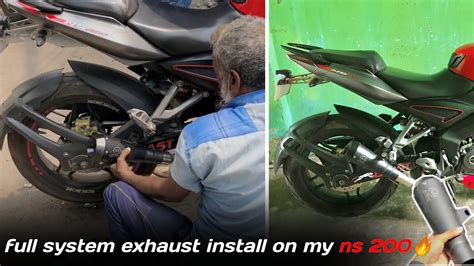 Pulsar Ns200 Exhaust Installation With Full System Loudest Exhaust 🔥