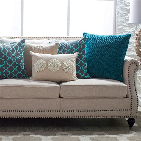 5 Ways To Decorate A Neutral Sofa With Throw Pillows Throw Pillows Living Room Beige Couch