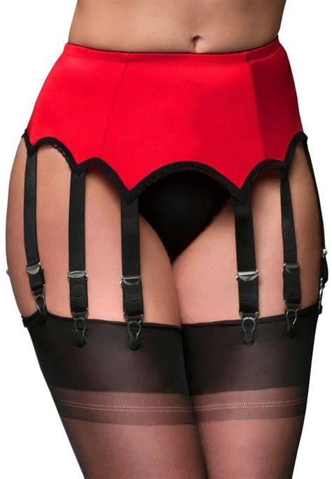 10 Strap Satin Suspender Belt