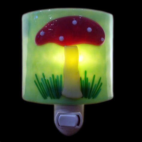 Mushroom Fused Glass Nightlight Sue Bradley Suepurr Designs Touchstone Gallery Fused