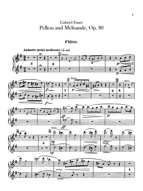 Pell As Et M Lisande Op Faur Gabriel Imslp Free Sheet Music