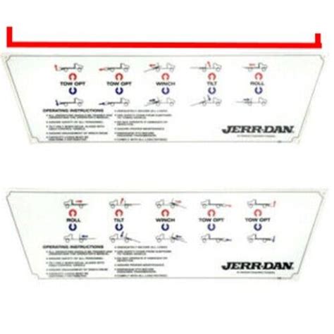 Jerr Dan Control Handle Decal Drivers Side Ebay