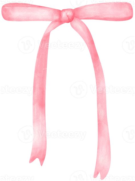 Pink Coquette Ribbon Bow Watercolor 36004879 Png