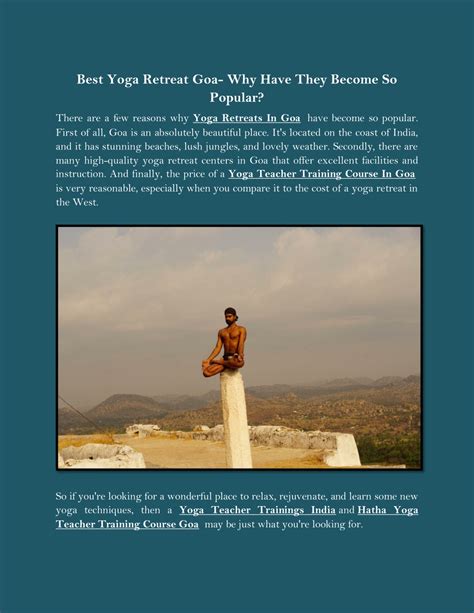 Ppt Best Yoga Retreat Goa Why Have They Become So Popular Powerpoint