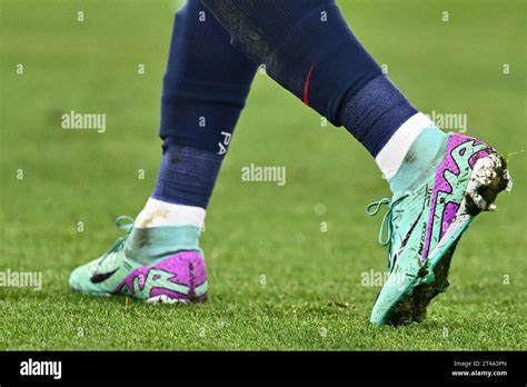 PARIS, FRANCE - OCTOBER 25: Details of Nike football boots of Kylian ...