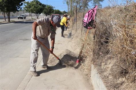 Contin An Trabajando En El Mantenimiento Y Limpieza De Camellones En