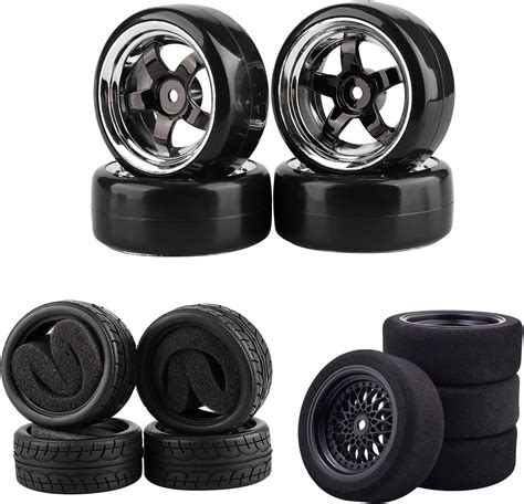 Amazon Shaluoman 1 10 RC Tires And Wheels Set For RC Touring Car