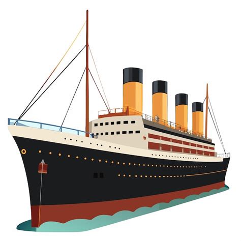 Historical Vector Design Of The Titanic For Maritime And Nautical