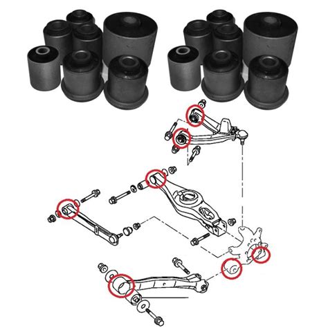 Kit Silentblocs De Suspension Arri Re Mitsubishi Pajero Iii Silentblocks