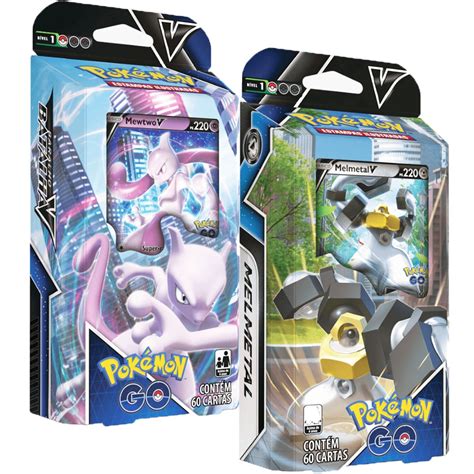 Deck Pokémon Go Memmetal V Mewtwo V Com 120 Cartinhas Tcg Em Promoção