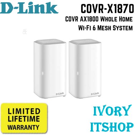 D Link Covr X1870 Covr Ax1800 Whole Home Mesh Wi Fi 6 Router 2 Units