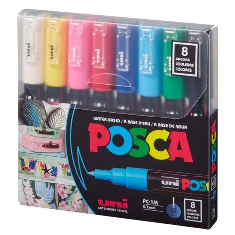 UNI Posca PC 1M Estuche X 8 Colores Basicos PaperStop