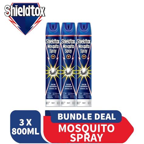 Shieldtox Mosquito Spray Aerosol 800ml X3 Value Pack 8058347 Fmcg My