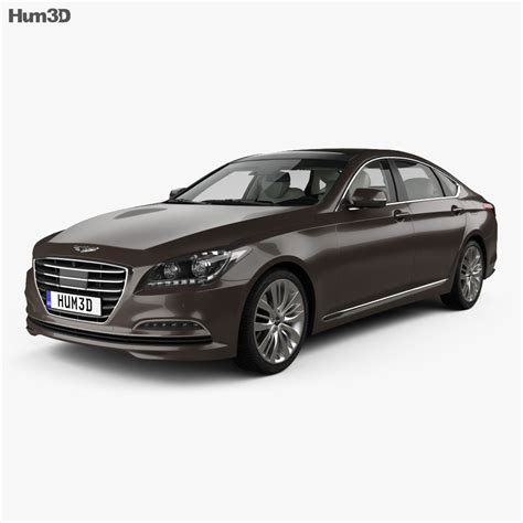 Hyundai Genesis Dh 인테리어 가 있는 2017 3d 모델 다운로드 Sedan On