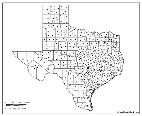 Blank Map Of Texas Printable Outline Map Of Texas Pdf