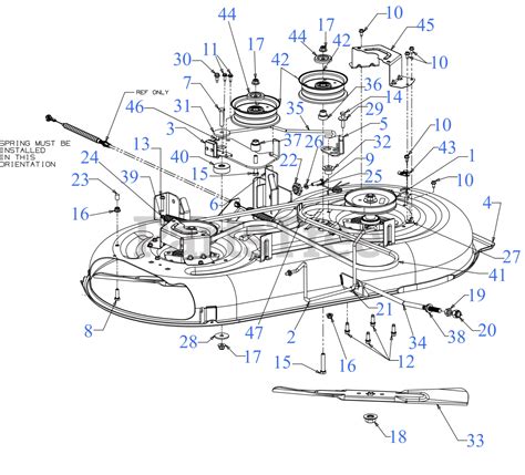 Troy Bilt Pony Mower Deck Parts Diagram