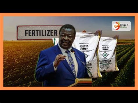 Fake Fertiliser Scandal Mudavadi Says Heads Must Roll At NCPB Over