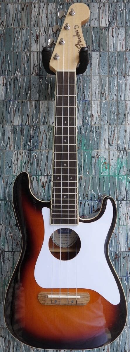 Fender Fullerton Strat Electric Concert Ukulele Sunburst Jimmyegypt