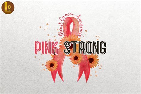 Pink Strong Breast Cancer Awareness Graphic By Lewlew Creative Fabrica