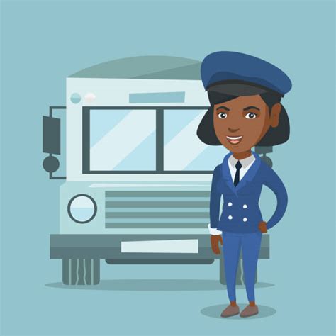 10 Black Woman Bus Driver Stock Illustrations Royalty Free Vector