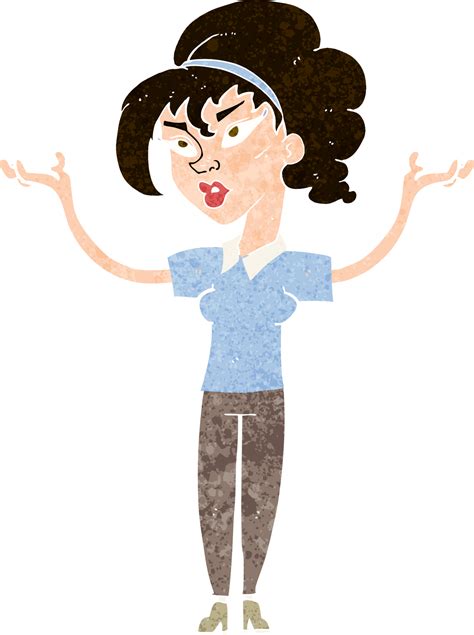 Cartoon Woman Raising Hands In Air Png