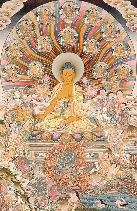 Thirty Five Buddhas Of Confession With Shakyamuni Exotic India Art