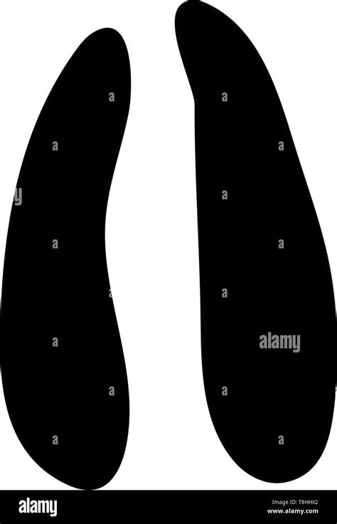 Goat Footprint Black Silhouette Design Vector Illustration Stock