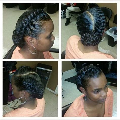 Underhand braids Bantu Knot Hairstyles, Goddess Braids Hairstyles, Hair Updos, Hairstyles For ...