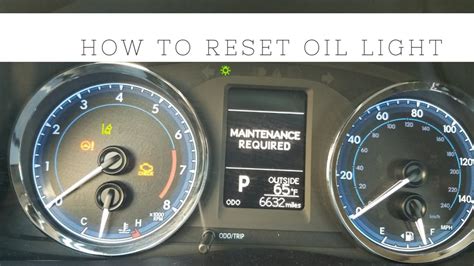 How To Reset Maintenance Required Light On Toyota Corolla 2017