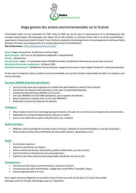 Stage Environnement Pdf Docdroid