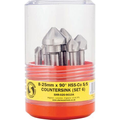 Sherwood Mm Deg Hss Cobalt S S Countersink Set