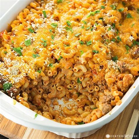 Cheesy Macaroni And Beef Casserole Recipe Main Dishes With Elbow Macaroni Olive Oil Yellow