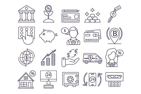 Banking Vector Free Icon Set Graphicsurf