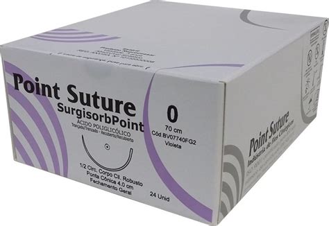 Fio De Sutura Surgisorbpoint Cido Poliglic Lico Violeta Cm Agulha