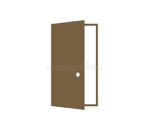 Icono De Puerta Abierta Ilustrado En Vector Sobre Fondo Blanco Stock De