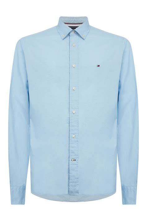 Buy Tommy Hilfiger Blue Core Flex Poplin Regular Fit Shirt From Next