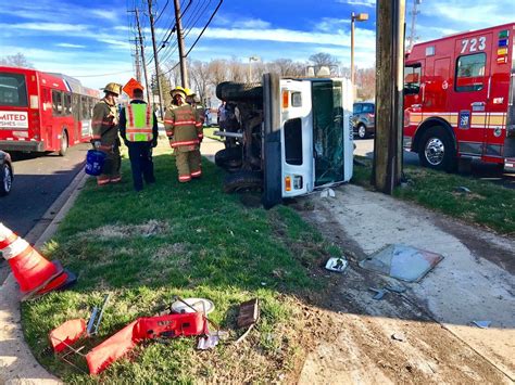 Multi-vehicle crash in Rockville flips U.S. Postal Service truck | WJLA